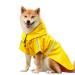Hundred coat of adjustable light dog mackintosh hundred coat waterproof with hood and reflective stripes for small medium and large dogs for walks outdoors (yellow m) m yellow