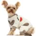 Fitwarm Thermal Pet Winter Clothes for Dog & Cat | Velvet Medium Cream White Pajamas - Buy Online on GoSupps.com
