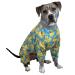 Tooth and Honey Pit Bull Pajamas/Rubber Duck Print/Lightweight Pullover Pajamas/Full Coverage Dog pjs/Yellow with Grey Trim Large