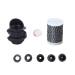 SOPOGER Archery 37/45 Hooed Degree Peep Sight Kit 6X 8X Clarifier and 5 Size Aperture Inner Core Lens Bow Hunting Accessory Peep Sight for Compound Bow with Bow Serving String 45 Degree 8X Black