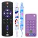 Teething Toys for Baby 2 Pack gtivaa TV Remote Control Shape Teether Toy Mobile Phone Silicone Chew Toys Toddlers 6-24 Months Relief Soothe Sensory Gums Set Gift Boys Girls BPA Free(Black+Purple)
