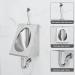 304 Stainless Steel urinals Induction Wall-Mounted Drainage Public Toilet urinals Square Wall-Mounted Men's urinals Bathroom Accessories for Homes Hotels Schools - Buy Online on GoSupps.com