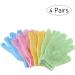 4 Pairs Exfoliating Shower Gloves - Body Scrub Gloves for Soft Skin | International Shipping - Buy Online on GoSupps.com