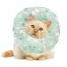 Dzmuero cats Reekrause Rewrise cats soft adjustable 16-29 cm pets surgery restoring soft collar freely move leakproof and anti-bite for pet after op green