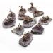 11PC / 1 Set Amethyst Geode Quartz Natural Crystals Absenteeism Hand Carved Gemstone Witchcraft Supplies Gift Stone Collection - Buy Online on GoSupps.com