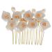 FRCOLOR Flower Comb Bridal Floral Hair Clip Crystal Hair Clips Chinese Hanfu Barrettes Hair Flowers Bridal Hair Accesorios Para Wedding Hair Clips Prom Headpiece Beach Bride Alloy Wig Girl