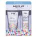 Summer Set with Ivory Foam Cleanser and Bakuchiol Daily Sun Moisturizer Korean Skin Care Firm and Soft Cream Foam Sun Protection Moisturizing No White Cast Quick Absorption Gift Set