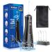 SOGUE Water Flossers for Teeth Cordless Powerful Dental Water Flosser with 4 Jet Tips Rechargeable Oral Irrigator IPX7 Waterproof with 5 Modes Portable 260ML Water Tank for Travel & Home Use X6-black
