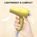 Portable Travel Hair Dryer  Mini Blow Dryer 1200W with Folding Handle & 125/250V Dual Voltage  with Concentrator & Diffuser Attachment - Buy Online on GoSupps.com