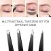 HOCOSY 8-in-1 Professional Eyebrow Grooming Kit with Tweezers, Razor, Scissors, and Travel Case - Buy Online on GoSupps.com