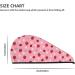 Hair Towel Wrap for Quick Drying | Cute Strawberry & Ladybugs Design | Towel Turban with Button for Effortless Hair Care - Buy Online on GoSupps.com