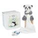 Doudou et Compagnie - Unicef Collection - Cuddly toy pacifier chain Panda Schwarz & White - Schnuller 12 cm - for birth for girls and boys - DC3984