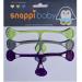 Snappi Cloth Diaper Clips | Replaces Diaper Pins | Use with Cloth Prefolds and Cloth Flatfolds 3 Count (Pack of 1 ) Gray/Green/Purple