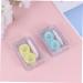 Homsfou Mini Container for Colored Contact Lenses - Japanese Style Lens Case with Mirror Blue Eye Contact Lens Cleaning Box (1.8x5cm) - Buy Online on GoSupps.com