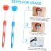 Gatuida 6 Pcs Tongue Cleaning Brush Set | Nanoplastic Metal Tongue Scraper in Orange & Blue | 19.5x3x0.6 cm - Improve Oral Hygiene - Buy Online on GoSupps.com