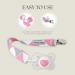 Dodo Babies Pacifier Clip & Teether Toy Set - 4 Clips + 2 Silicone Teethers - Universal Holder - Pink/Grey Prints - Boys/Girls - Buy Online on GoSupps.com