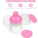 Milk Powder Dispenser Pots - BPA Free Formula Container for Travel & Outdoor Activities (Pink) - Buy Online on GoSupps.com