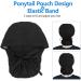 Women's Ponytail Scrub Cap with Buttons | Customizable, Washable Nurse Hat for Long Hair | Black Medium Size - Buy Online on GoSupps.com