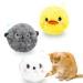 Molbory 3 pieces plush cat balls interactive cat toys ball with sound kitten toys plush bale cat toys cat ball for kitten self -employment