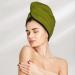 Hair Towel Wrap - Quick Drying Olive Hair Turban with Button | Ultimate Hair Drying Solution - Buy Online on GoSupps.com