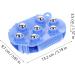 2-Piece Rolling Hand Massager Set | Acupressure Muscle Roller & Massage Balls - Meridian Body Massager in Medium Blue - Buy Online on GoSupps.com