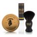 Satin Tip Black Synthetic Shave Brush & Smolder Soap Kit - Premium Shaving Essentials for an Effortless Grooming Experience | International Shipping Available - Buy Online on GoSupps.com