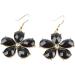 Black Daisy Flower Women's Statement Bib Necklace Earrings Set - Buy Online on GoSupps.com