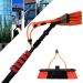 Window Cleaning Equipment Window Cleaning Brush 3.6-9M Carbon Fiber Telesrod Washing Set Equipment Telesextension Pole Cleaning Suitable For Window Glass Wall Photovoltaic Panel Cleaning Tru 20Ft/6M