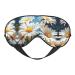 Summer Floral Daisies Flower Print Unisex Sleep Eye Mask Soft Comfort Eye Shade Cover for Travel/Yoga/Shift Work Black