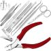 Professional Toenail Clippers Set Super Sharp Nail Clippers for Thickness & Ingrown Hard Toenails Stainless Steel Pedicure Clippers Nail File and Soft Handle Nail Scissors Set Bag