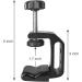 Julius Studio 2-Pack C Clamp Adapter for 1/4 3/8 Female Screw Thread - Multi Functional Mounting Equipment for Photo Video Studio and Wood Work - Buy Online on GoSupps.com
