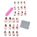 PERZOE Elegant Fake Nails 24pcs French Almond-shaped Rhinestone Star Durable False Nails Women's Supply Comfortable False Nails Mixed Style