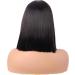 MapofBeauty 12 Inch/30 cm Straight Bob Flat Bangs Short Colorful Synthetic Hair Cosplay Party Wig (Black) - Buy Online on GoSupps.com