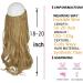 Halo Wavy Curly Synthetic Hair Extensions 18Inch 4.3 Oz Dirty Blonde - Heat Resistant Fiber - No Clip Hidden Wire for Women - OMGREAT - Buy Online on GoSupps.com