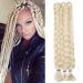 Tess 41 "crochet jumbo braids extensions artificial hair braids synthetic braiding hair 1pcs 165g/bundle 100cm hair extensions light blonde 104 cm (1 piece) #613 light blonde