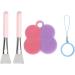 Facial Cleansing Brush Remove Dead Skin Facial Brush Silicone Face Brush Pink Purple - Buy Online on GoSupps.com