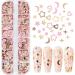 Moon Star Heart Nail Art Glitter Sequins Flower for Beauty Makeup Face Body Nail Craft Art Decoration 12 Grids - Buy Online on GoSupps.com