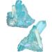 Crystals and Stones Aura Blue Quartz Crystal Cluster Natural Rose Quartz Specimen Reiki Stone Electroplated Aura Coating Gift Home Goods - Buy Online on GoSupps.com