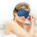 Blue Leopard Animal Print Sleep Mask for Women - Adjustable Eye Shades with Elastic Strap - Buy Online on GoSupps.com