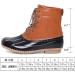 Chenghe Women's Winter Duck Boots - Waterproof Lace Up Two Tone Rain Boots - Fur Lined - Black - Buy Online on GoSupps.com