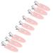 JeoPoom Hairpin 9 Pcs No Bend Hair Clips No Crease Hair Clips Pin Curl Clips Makeup Seamless Hair Clip Clamps for Girl Woman Makeup Bangs Hair Styling(Pink)