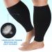 6XL Wide Calf Compression Sleeves for Shin Splints & Varicose Veins - XXXXXX-Large Black - Leg Pain Relief & Edema Support - Buy Online on GoSupps.com