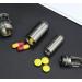 Stainless Steel Pill Holder Keychain with Carabiner Clip | Large Pill Fob for Travel & Daily Use - Buy Online on GoSupps.com