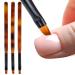 cobee Nail Art Clean Up Brushes 3 Pcs Nail Polish Remover Brush Nail Polish Cleaning Brush Professional Nail Art Painting Pen Nail Design Tool for Manicure Mistake Cleaning (Round Angled Flat)