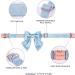 Unique Style Paws Blue Silk Dog Collar with Bow - Durable & Stylish Pet Accessory for Small Dogs & Cats - Buy Online on GoSupps.com