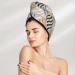 Geometric Microfiber Hair Towel - Super Absorbent Wrap for Long Curly & Thick Hair | Soft Coral Velvet Quick Dry Cap for Women - Buy Online on GoSupps.com