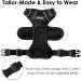 Adjustable Soft Kitten Vest with Reflective Stripes & Breakproof Cat Dishes Set - XXS Black Harness for Small Kittens - Buy Online on GoSupps.com
