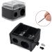6pcs Eyeliner Sharpener Set - Dual Hole Makeup Pencil Sharpeners for Eyebrow, Eye Liner, Lip Liner, and Brow Pencil in Black - Buy Online on GoSupps.com