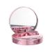 Solustrie 3 sentences starry sky glasses case travel contact lenses case portable organizer for eye lenses case mirror film lens holder lentil holder glasses care box container pp pink