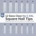 Modelones Square Nail Tips - 504 Pcs XXL Extra Long Straight Acrylic Fake Nails Half Cover Clear Gel 12 Sizes Perfect for Nail Art - Buy Online on GoSupps.com